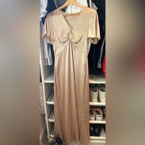 Champagne satin dress